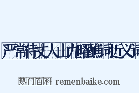 严常侍丈人山九曜醮词近义词是什么意思的图片